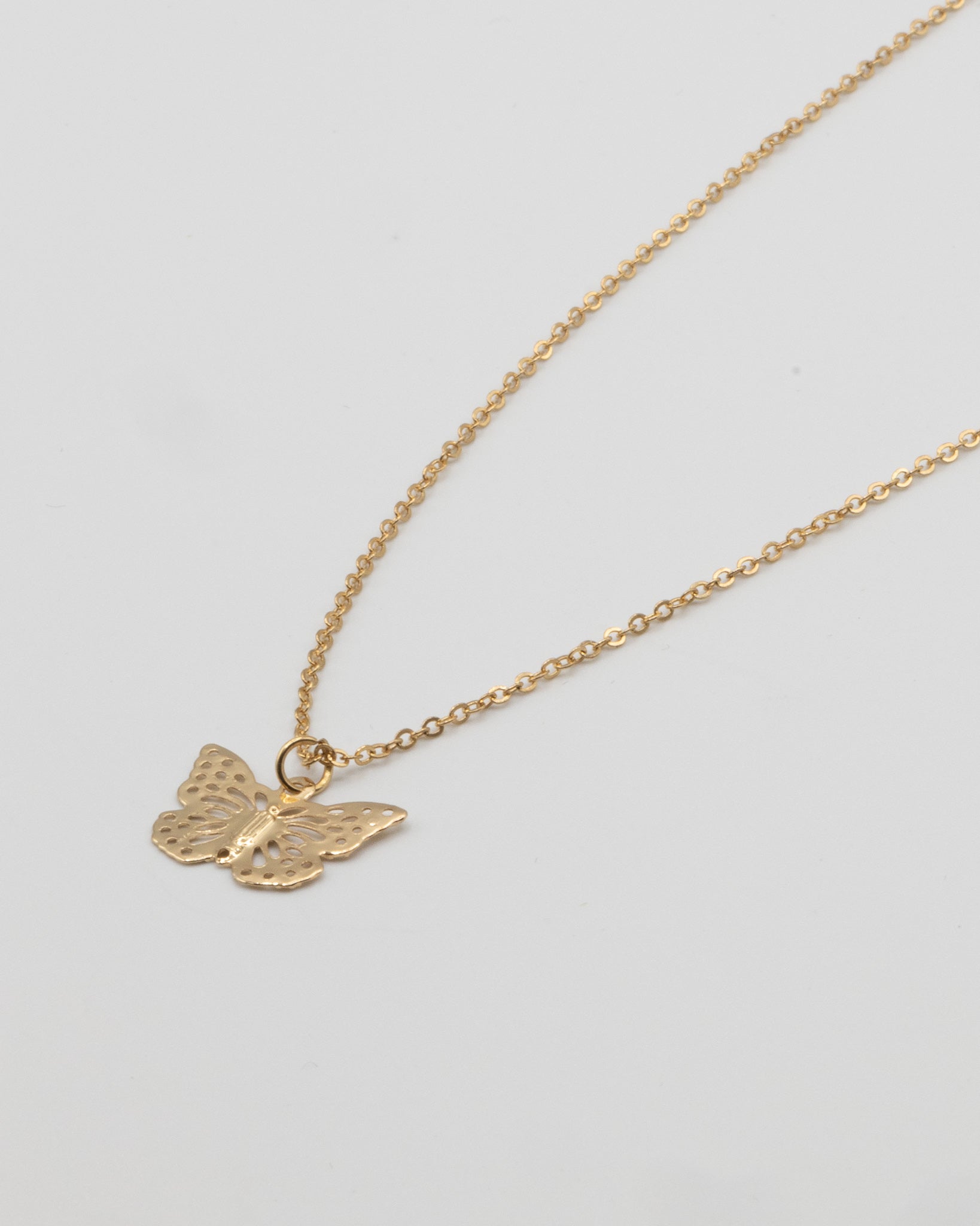 Butterfly Necklace In Gold - Bad Handwriting